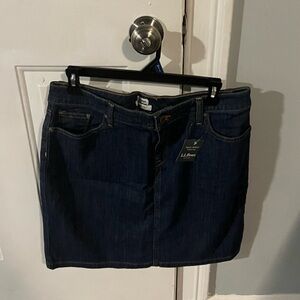 LL Bean Favorite Fit Denim Skirt